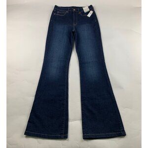 TALL Gap Ultra Dark Wash Stretch Denim 70s High Rise Flare Jeans 8T New